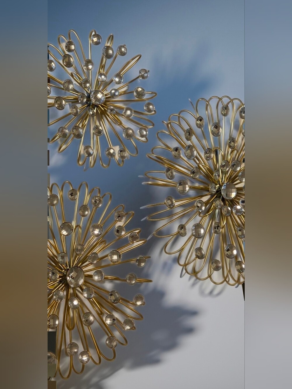 Mid Century Modern Atomic Wall Decor Set Of 3 Metal Sculptures